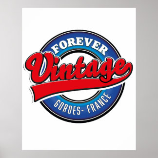 forever vintage Gordes France logo Poster
