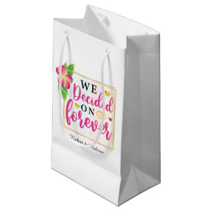 Forever Wedding engagement word art party Small Gift Bag