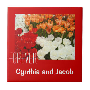Forever Wedding gifts Tile Art His & Her Name