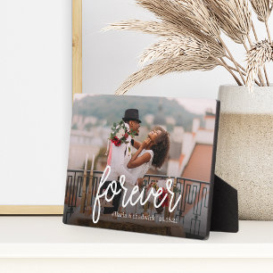 Forever   Wedding or Anniversary Photo Plaque