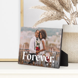 Forever   Wedding or Engagement Horizontal Photo Plaque