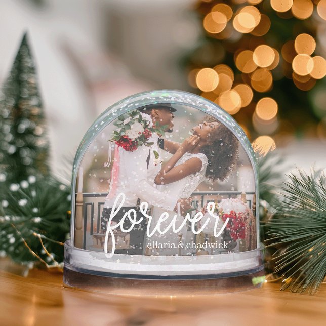 Forever | Wedding Photo & Names Snowglobe (Creator Uploaded)