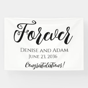 Forever Wedding Reception Decoration Banner