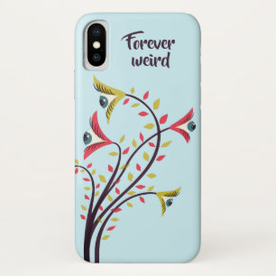 Forever Weird Colourful Flowers Staring Eyes iPhone X Case