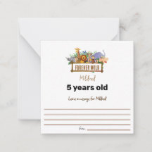 Forever Wild Birthday Wishes Note Card