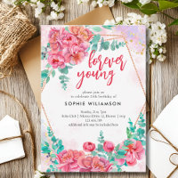 Forever young peonies and roses birthday