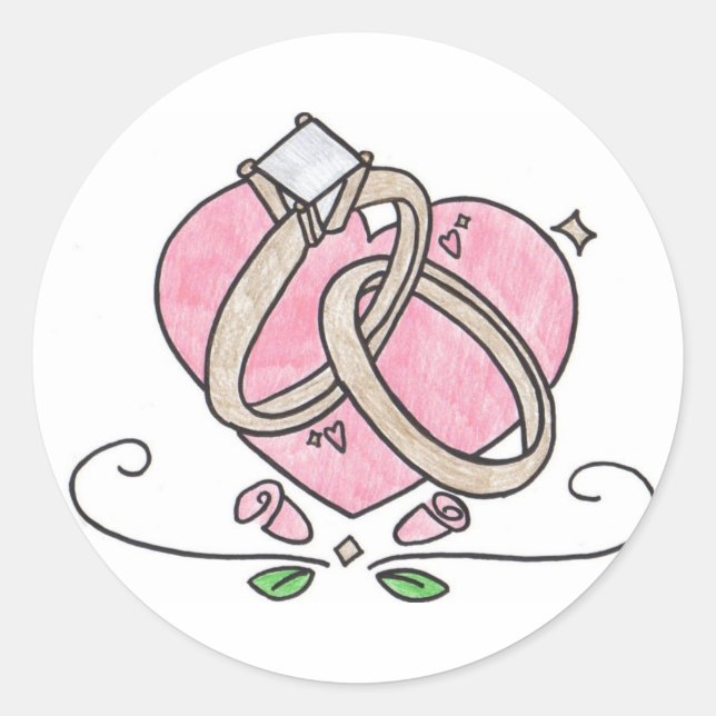 Forever yours. classic round sticker (Front)