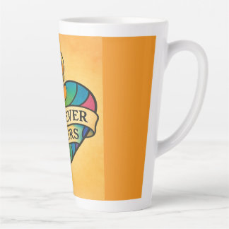 Forever Yours Colourful Love Heart Latte Mug