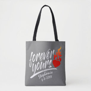 Forever Yours Custom Name Valentine   Tote Bag
