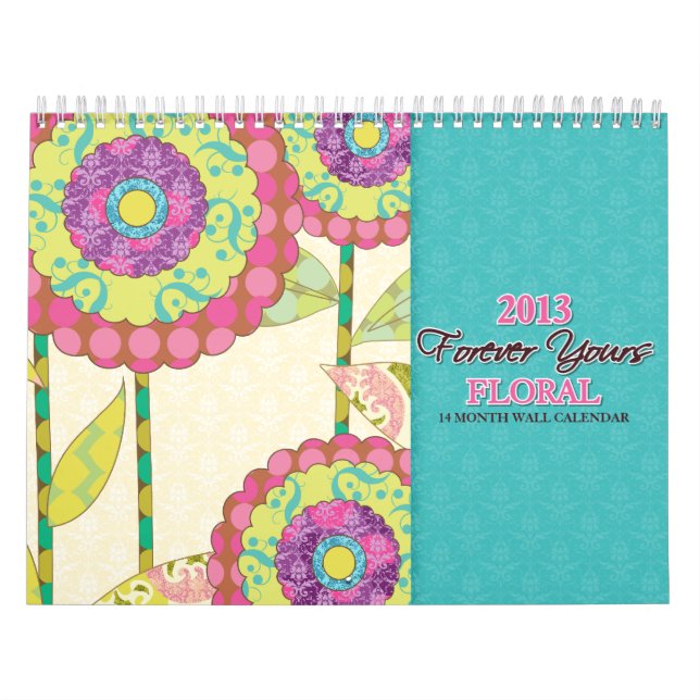 Forever Yours Floral Notes Wall Calendar (Cover)