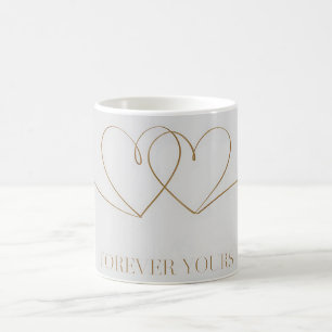 Forever Yours: Intertwined Hearts Design Coffee Mug