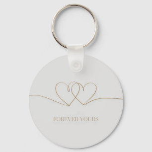 Forever Yours: Intertwined Hearts Design Key Ring