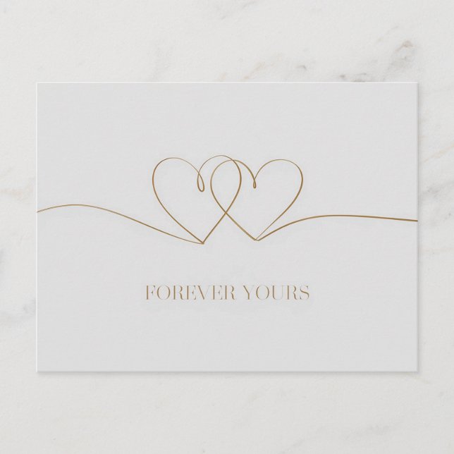 Forever Yours: Intertwined Hearts Design Postcard (Front)
