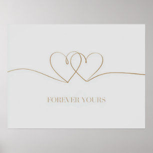 Forever Yours: Intertwined Hearts Design Poster