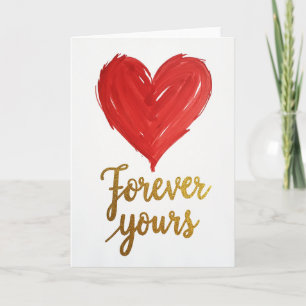 Forever Yours Love Heart Card