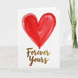 Forever Yours Romantic Heart Card