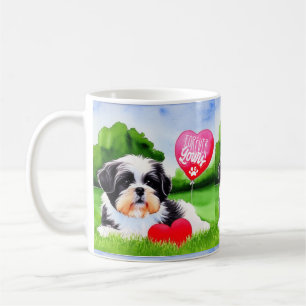 Forever Yours Shih Tzu Watercolor Coffee Mug