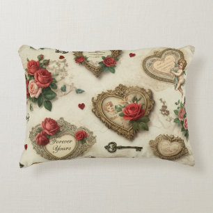 “Forever Yours” Vintage Throw Pillow 