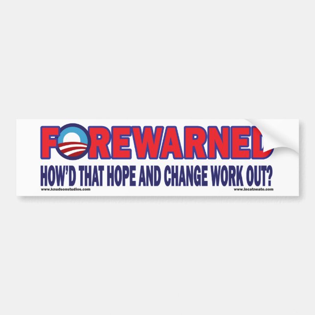 Forewarned - bumper sticker (Front)