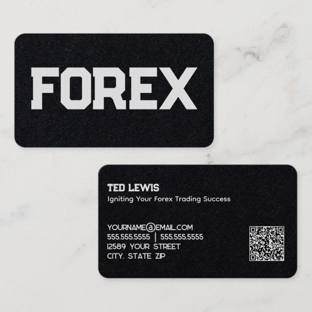 Forex Dealer Analyst QR Business Card (Front/Back)
