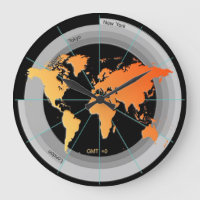 Forex Markets Timezone Clock GMT+0 hr Orange Contr