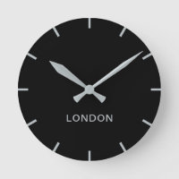 Forex Minimalist Gloss Black Wall Clock