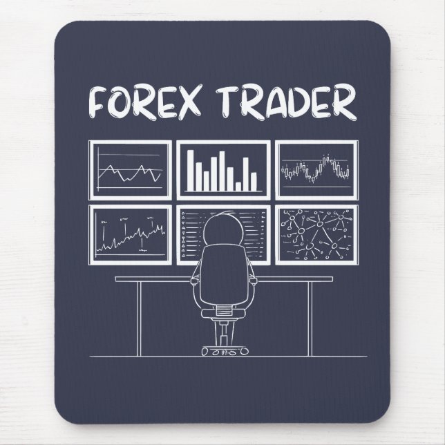 Forex Trader Funny Logo Mouse Mat (Front)