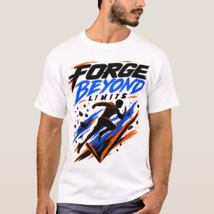 Forge Beyond Limits Motivational Runner Graphic T-Shirt