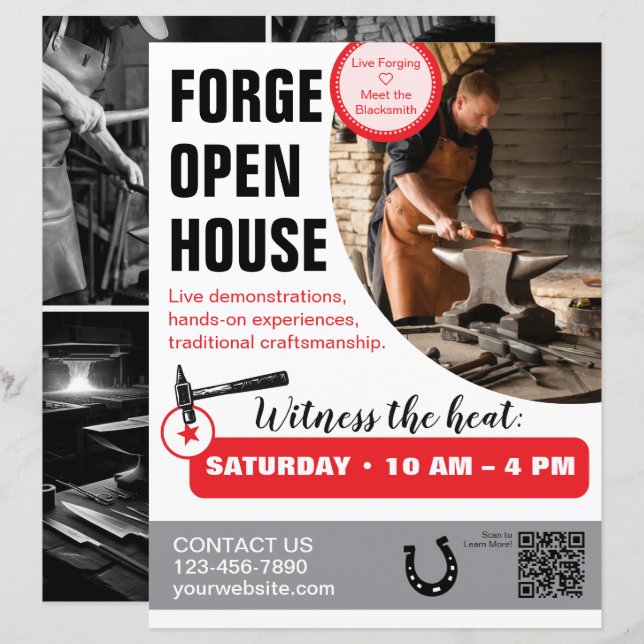 Forge Open House Blacksmith Flyer  (Front/Back)