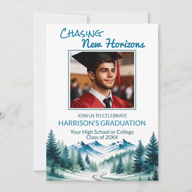 Forge Your Own Path Adventure Grad Party Invitation (Front)