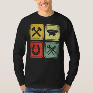 Forged Hammer Forged Pliers Horseshoe Blacksmith T-Shirt