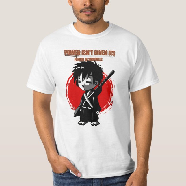 Forged in Struggle — Power Comes From Pain  T-Shirt (Front)