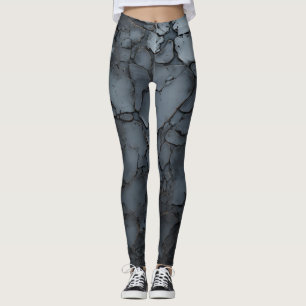 Forged Metal 3D, Crackled  Leggings