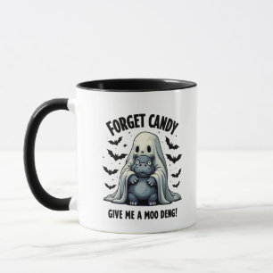 Forget Candy Give Me Moo Deng Halloween Ghost Mug