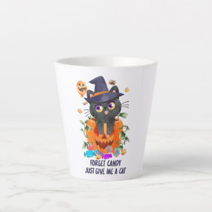 Forget Candy Just Give Me A Cat – Witch Cat Latte Mug