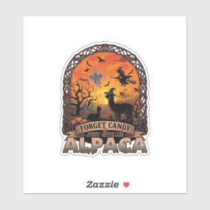 Forget Candy Just Give Me Alpaca Halloween Ghost W