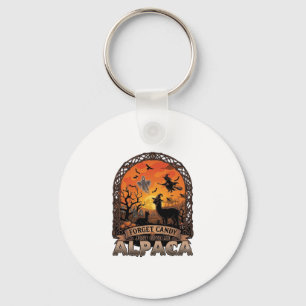 Forget Candy Just Give Me Alpaca Halloween Ghost W Key Ring