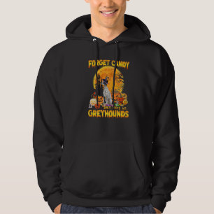 Forget Candy Just Give Me Greyhounds Pumpkin Hallo Hoodie