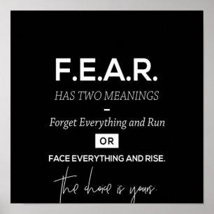 forget everything and run or face everything and r poster