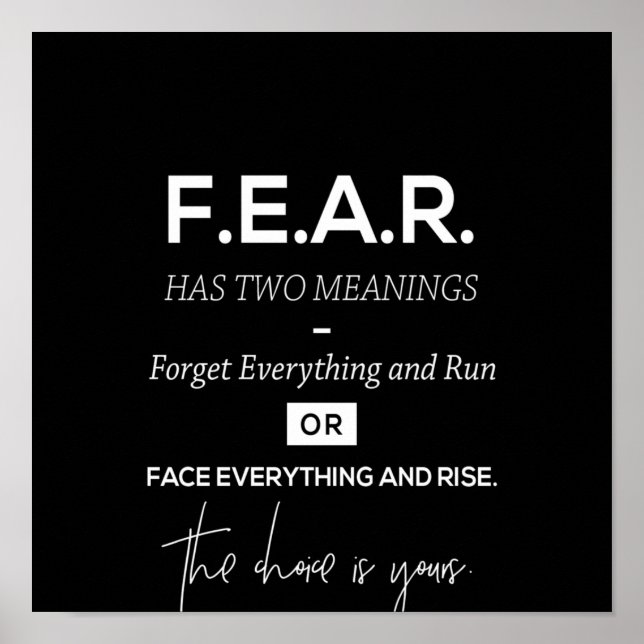 forget everything and run or face everything and r poster (Front)