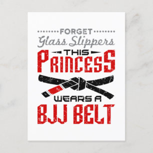 Forget Glass Slippers Princess Wears BJJ Belt Postcard