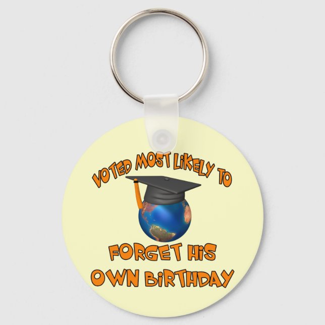 Forget His Birthday Key Ring (Front)