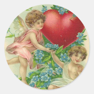 Forget me knot Valentine Classic Round Sticker