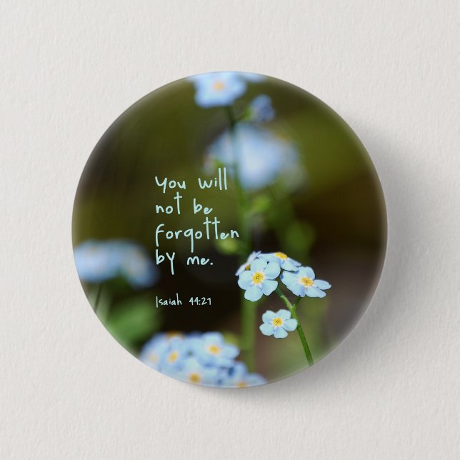 Forget-me-not 6 Cm Round Badge (Front)