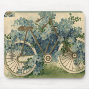 Forget Me Not Bicycle Birthday Mouse Mat