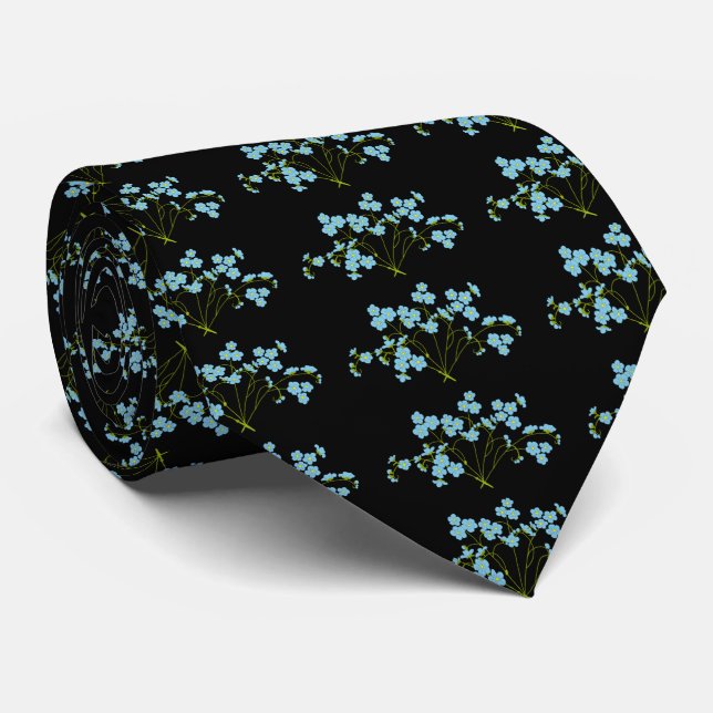 Forget Me Not Black  Tie (Rolled)