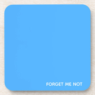 Forget-me-not blue color name coaster