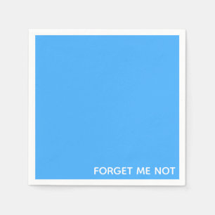 Forget-me-not blue color name napkin
