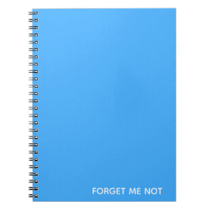 Forget-me-not blue color name notebook
