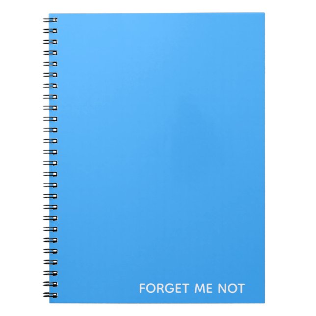 Forget-me-not blue color name notebook (Front)